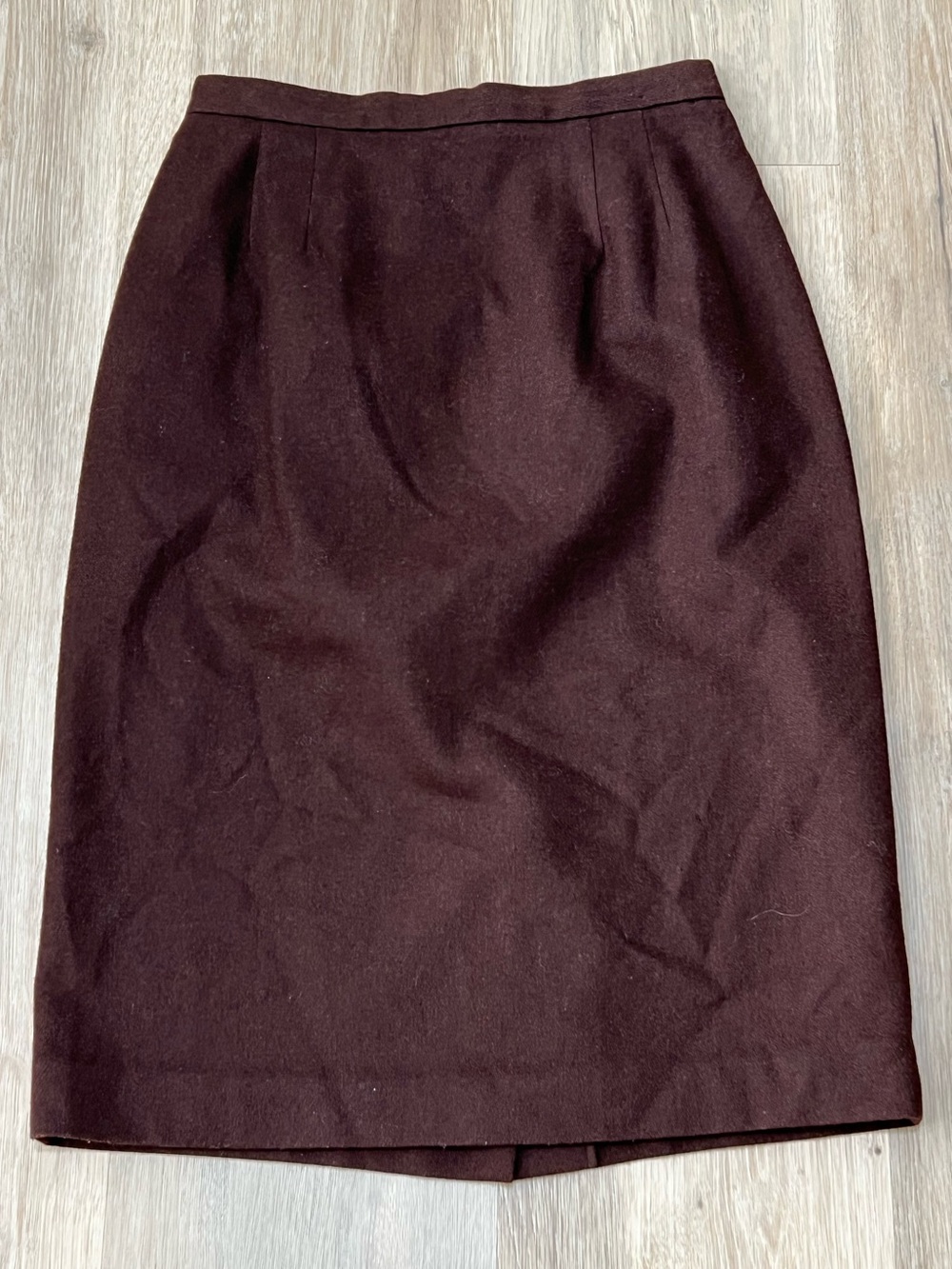 Worthington vintage pure wool pencil skirt in chocolate brown